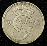 Sweden Gustaf V Nickel-Bronze 1923 W 10 Öre  KM# 795 (28 160)