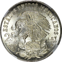 MEXICO Silver 1968 Mo  25 Pesos NGC MS65 Olympic Games Even Rings KM# 479.1 (9)