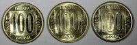 Yugoslavia Brass  1989 100 Dinara 2 Years Type UNC KM# 134  RANDOM PICK (1 Coin)