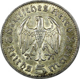 Germany-Third Reich Silver 1936 G 5 Reichsmark Baden-Württemberg Mint KM# 86 (8)