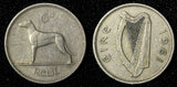 Ireland Copper-Nickel 1961 6 Pence Wolfhound KM# 13a (28 232)