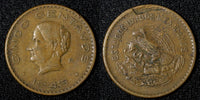 Mexico Bronze 1943 5 Centavos Josefa Ortiz de Domínguez WWII Issue KM# 424 (923)