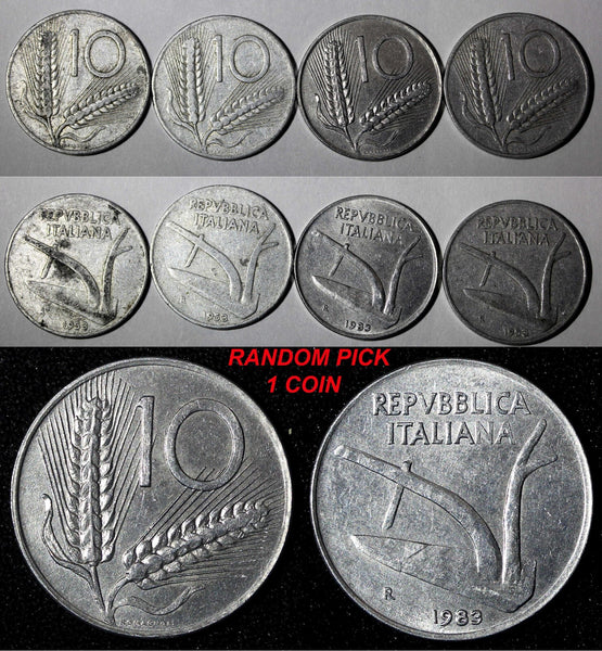 Italy Aluminium 1953 - 1983  R 10 Lire KM# 93 RANDOM PICK (1 Coin) (974)