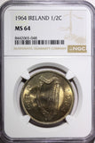 IRELAND Copper-Nickel 1964 1/2 Crown NGC MS64 Irish Hunter Horse KM# 16a (048)
