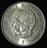 SWEDEN Gustaf VI Adolf Silver 1959 TS 2 Kronor Better Date UNC KM# 827 (28 707)