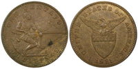 Philippines Bronze 1911 S  1 Centavo US Mint Toned KM# 163 (24 385)