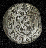 Livonia Riga Carl X Gustav of Sweden Silver 1655 Solidus SCARCE KM# 50 (27 760)