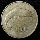 Ireland Republic Copper-Nickel 1969 10 Pence Salmon 1st Year KM# 23 (28 380)