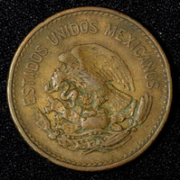 Mexico ESTADOS UNIDOS MEXICANOS Bronze 1951 Mo 20 Centavos SCARCE DATE KM#439(1)