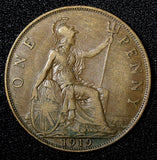 Great Britain George V Bronze 1919 1 Penny KM# 810  (28 412)