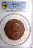 GREAT BRITAIN Victoria Bronze Specimen 1897 Jubilee Medal PCGS SP63 56mm E1817a