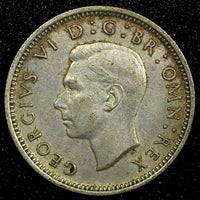 Great Britain George VI Silver 1944 6 Pence KM# 852 (24 239)