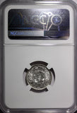 India-British George VI Silver 1940 (B) 1/4 Rupee NGC MS62 KM# 545 (027)