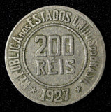 BRAZIL Copper-Nickel 1927 200 Reis Liberty 25mm KM# 519 (27 802)