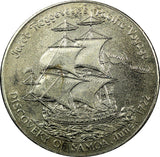 SAMOA 1972 1 Tala Jacob Roggeveen's Discovery of Samoa 38.8mm UNC Toned KM#11(2)