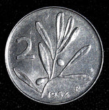 Italy Aluminum 1954 R  2 Lire Bee UNC KM# 94 (27 676)
