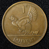 Ireland Republic Bronze 1952 1 Penny Hen with chicks KM# 11 (28 994)
