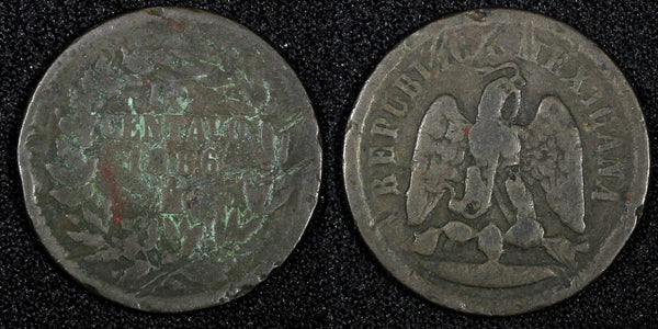Mexico Copper 1886 Mo 1 Centavo Mexico City Mint KM# 391.6 (27 377)