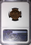 MEXICO Bronze 1946 Mo 1 Centavo NGC MS65 RB Nice Red Toned KM# 415  (044)