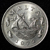 MALTA Copper-Nickel 1972 10 Cents 1st Year Type UNC KM# 11  (28 271)