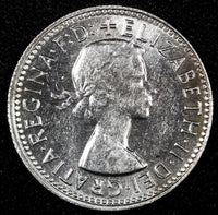 AUSTRALIA Elizabeth II Silver 1961 1 Shilling Flashy High Grade KM# 59 (24 704)