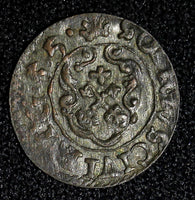 Livonia Riga Carl X Gustav of Sweden Silver 1655 Solidus SCARCE KM# 50 (27 762)