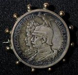 Germany PRUSSIA 1901 A 2 Mark KM# 525 Medal,Pin,Brooch Silver 13.92g. (29 043)