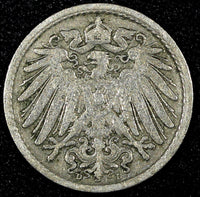 Germany - Empire Wilhelm II  1901 D 5 Pfennig Munich Mint KM# 11 (26 744)