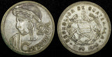 Guatemala Silver 1958 25 Centavos Mintage-394 361 27mm Toned KM# 258 (24 648)