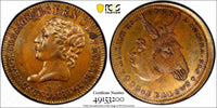 GREAT BRITAIN Middlesex Spence's Copper 1795 1/2 Penny Token PCGS MS63 BN DH-686