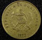 Guatemala Bartolome de las Casas Brass 1972 1 Centavo KM# 273  (24 468)