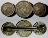 ICELAND Brooch fromIceland Coins 1942's  WWII Issue  VF  (29 016)