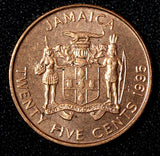 Jamaica 1995 25 Cents Marcus Garvey 1st Year UNC KM# 167 Random Pick (1 Coin)(5)