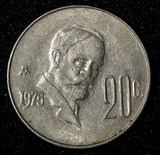 Mexico Copper-Nickel 1975 Mo  20 Centavos  KM# 442 (27 850)