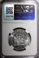 Czechoslovakia Silver 1931 10 Korun 30 mm NGC MS60  KM# 15 (022)