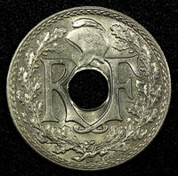 France Nickel-Bronze 1939 10 Centimes with dots around date UNC KM# 889.1 (844)