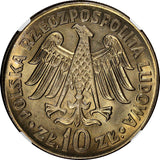 POLAND 1964 10 Zlotych Jagiello University NGC MS65 NICE TONED Y#52.1 (028)