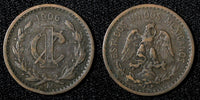 Mexico ESTADOS UNIDOS MEXICANOS Bronze 1906 1 Centavo Wide date KM# 415 (442)