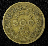 BRAZIL 1939 500 Reis Joaquim Maria Machado de Assis KM# 549 (27 806)