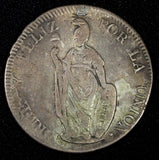 PERU Silver 1848 LIMA MB 4 Reales Liberty AR-0.9 KM# 151.3 (30 014)