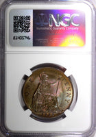 GREAT BRITAIN George V Bronze 1935 1 Penny NGC MS64 BN NICE TONING KM# 838 (02)