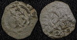 SICILY Italian states Manfred (1258-1266) Billon 1 Denaro Minted in Messina (71)