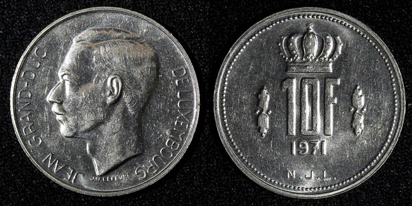 Luxembourg Jean Nickel 1971 10 Francs 27 mm KM# 57 (27 969)