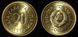 Yugoslavia 1990 20 Para GEM BU COIN KM# 140  Random Pick (1 Coin) KM# 140 (032)
