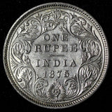 India-British Victoria Silver 1875 (B) Rupee HIGH GRADE  KM# 473.2 (28 294)