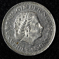 Netherlands Juliana Nickel  1976 1 Gulden 25 mm Royal Dutch KM# 184a  (27 946)