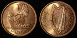 Ireland Republic Bronze 1968 1 Penny hen with chicks KM# 11 (28 855)