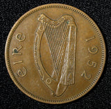 Ireland Republic Bronze 1952 1 Penny Hen with chicks KM# 11 (28 994)