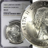 Great Britain Elizabeth II Churchill 1965 Crown 38.61 mm NGC MS63 KM# 910 (044)