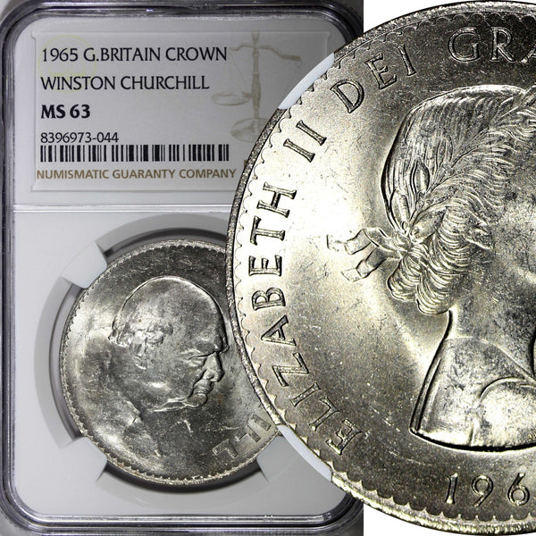 Great Britain Elizabeth II Churchill 1965 Crown 38.61 mm NGC MS63 KM# 910 (044)
